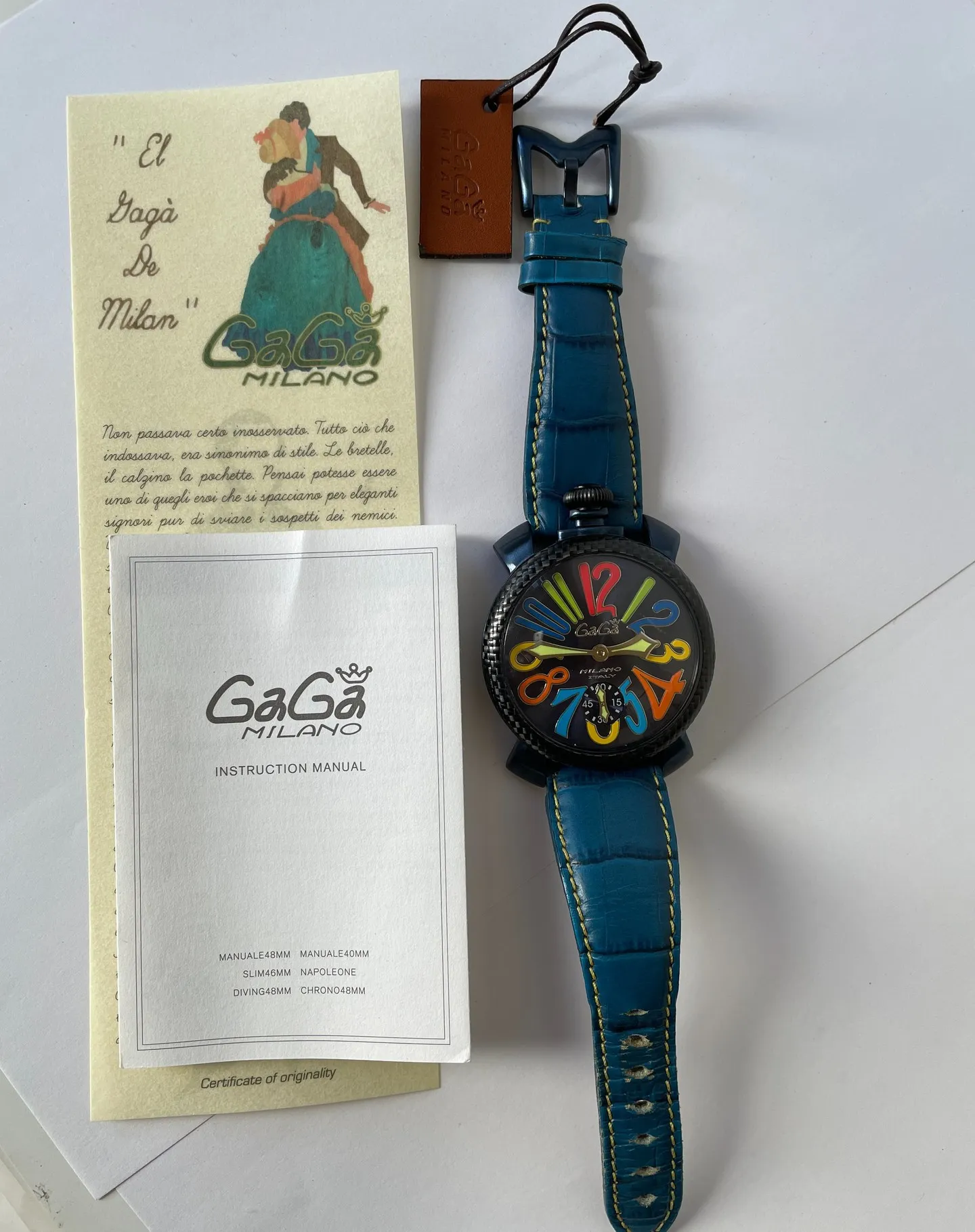 GaGa MILANO 48mm MANUALE 手巻き機械式時計 保証書保管有 - 時計